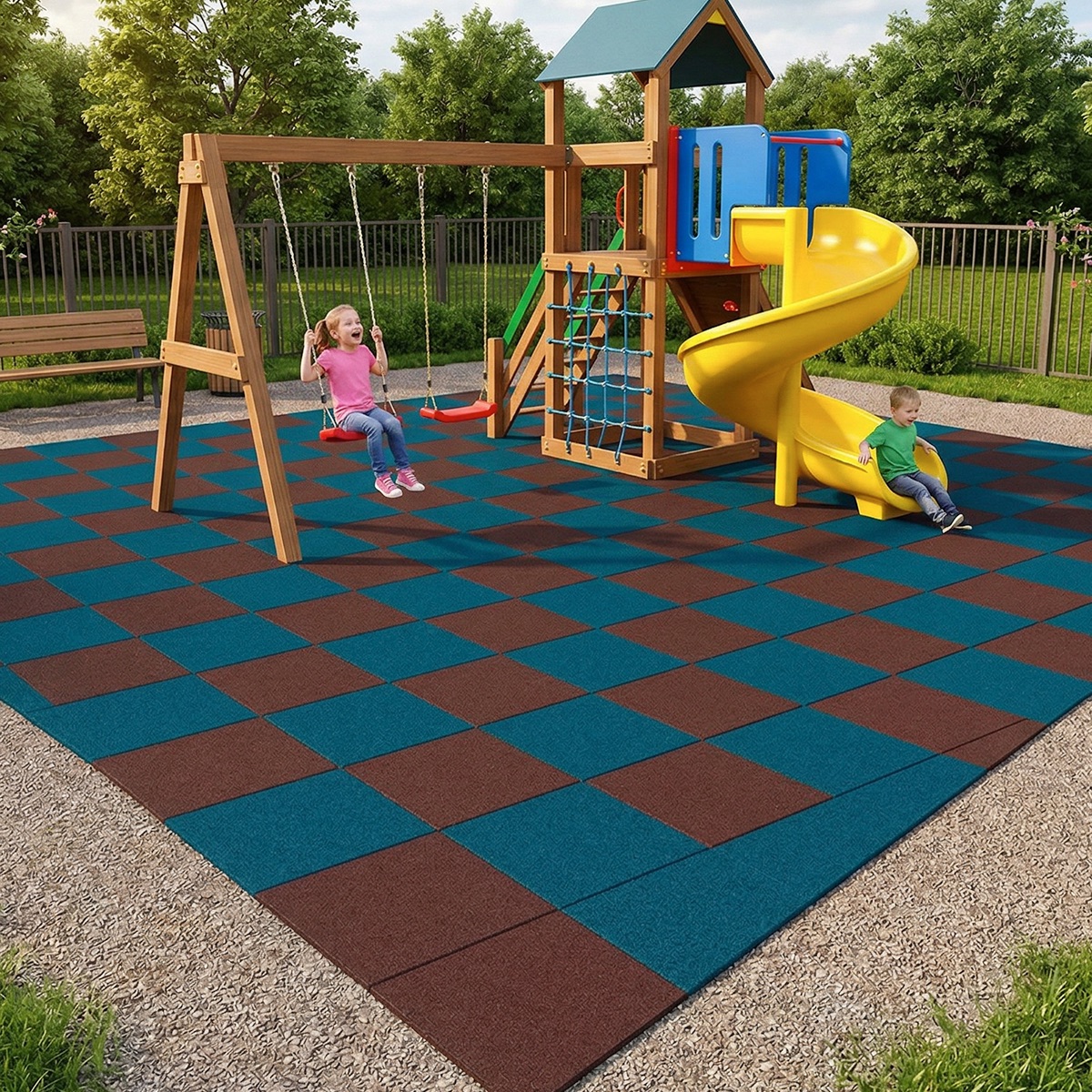 Piso de caucho kids mat reciclado