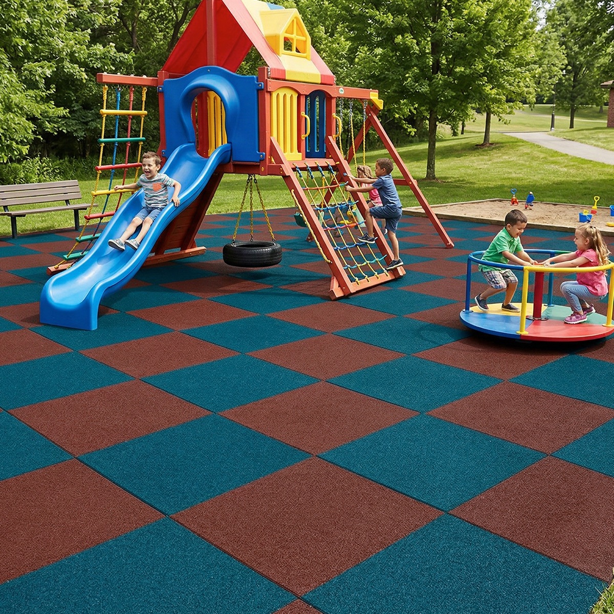 Piso de caucho kids mat reciclado